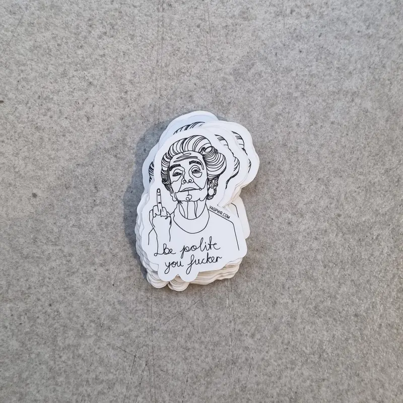 10 x Be polite stickers