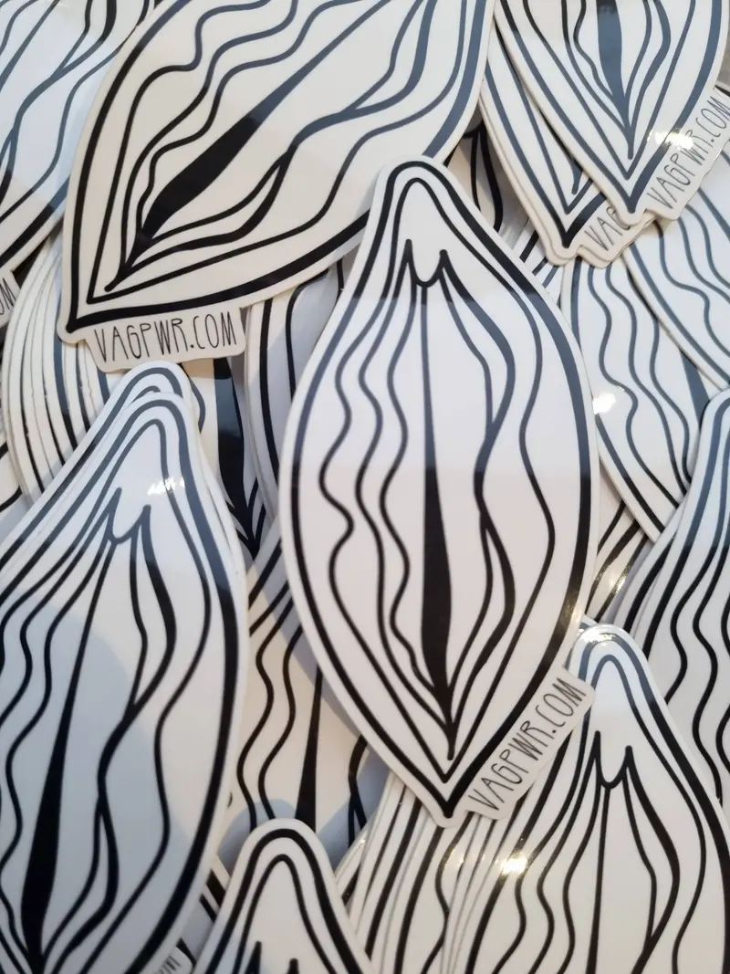 10x Big Vulva stickers