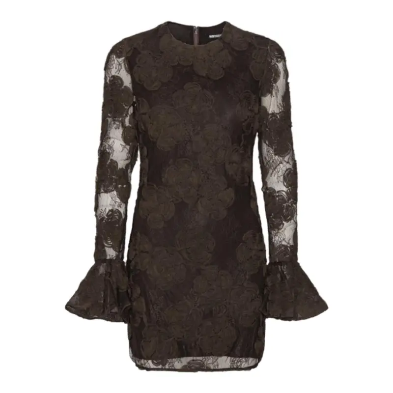 3D Flower LS Mini Dress