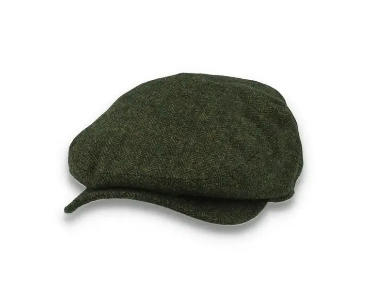 Barbour Barlow Flat Cap Grey Herringbone