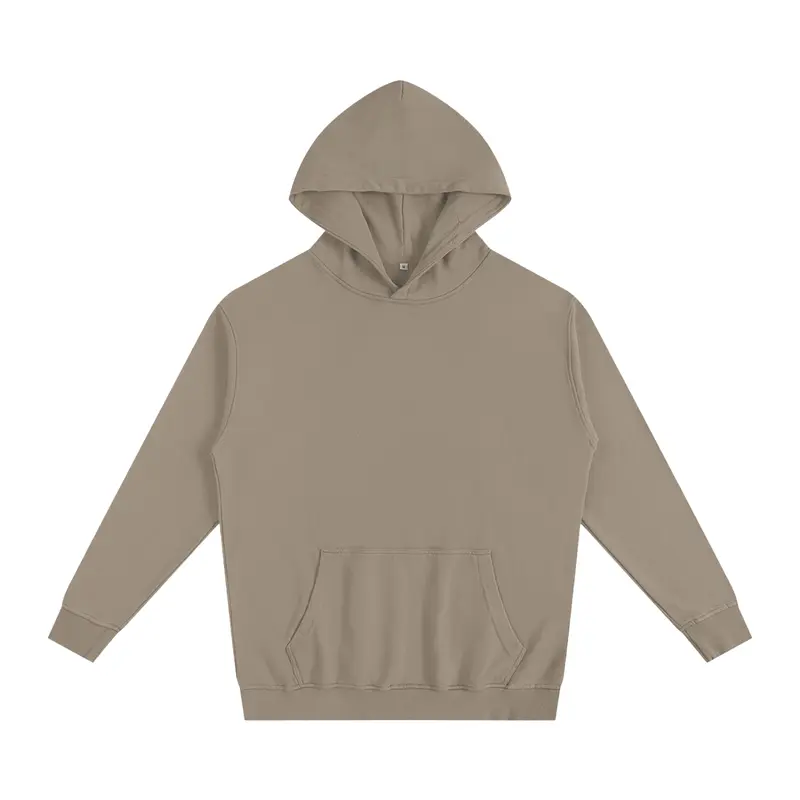 BASIC OVERSIZED ESSENTIAL HOODIE GREY COFFEE