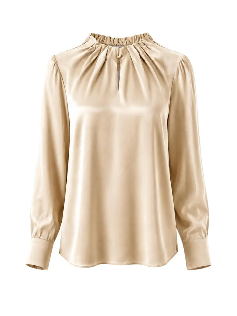 Beige Ada Silkebluse