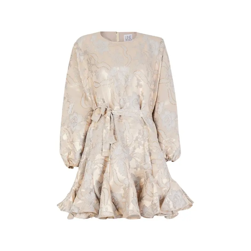 Beige Poppi Brocade