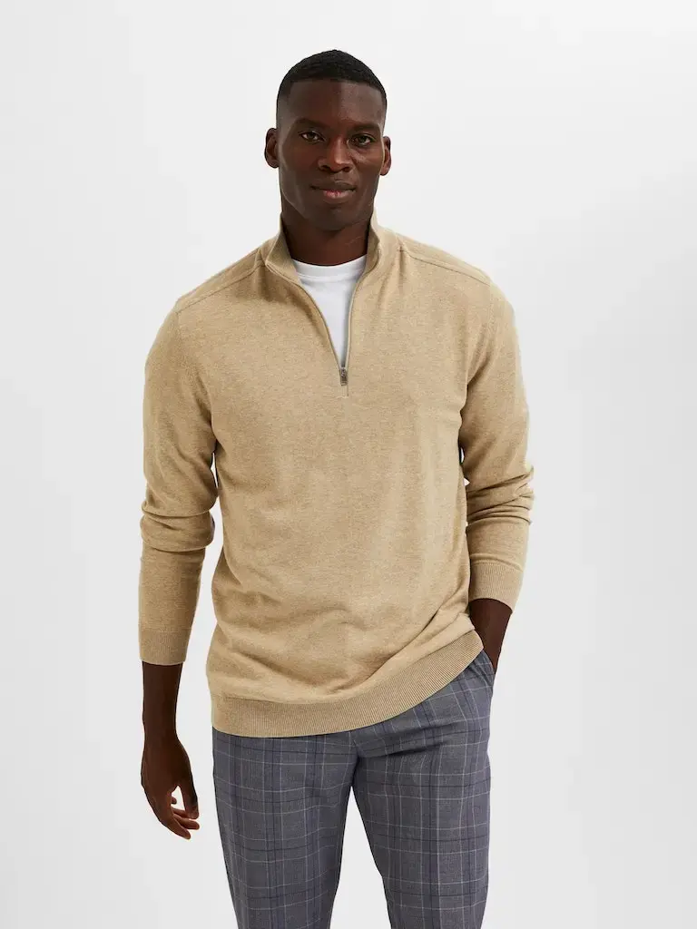 Berg Genser Half Zip - Kelp