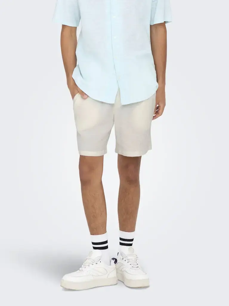 Bertil Waffle Shorts - Cloud Dancer