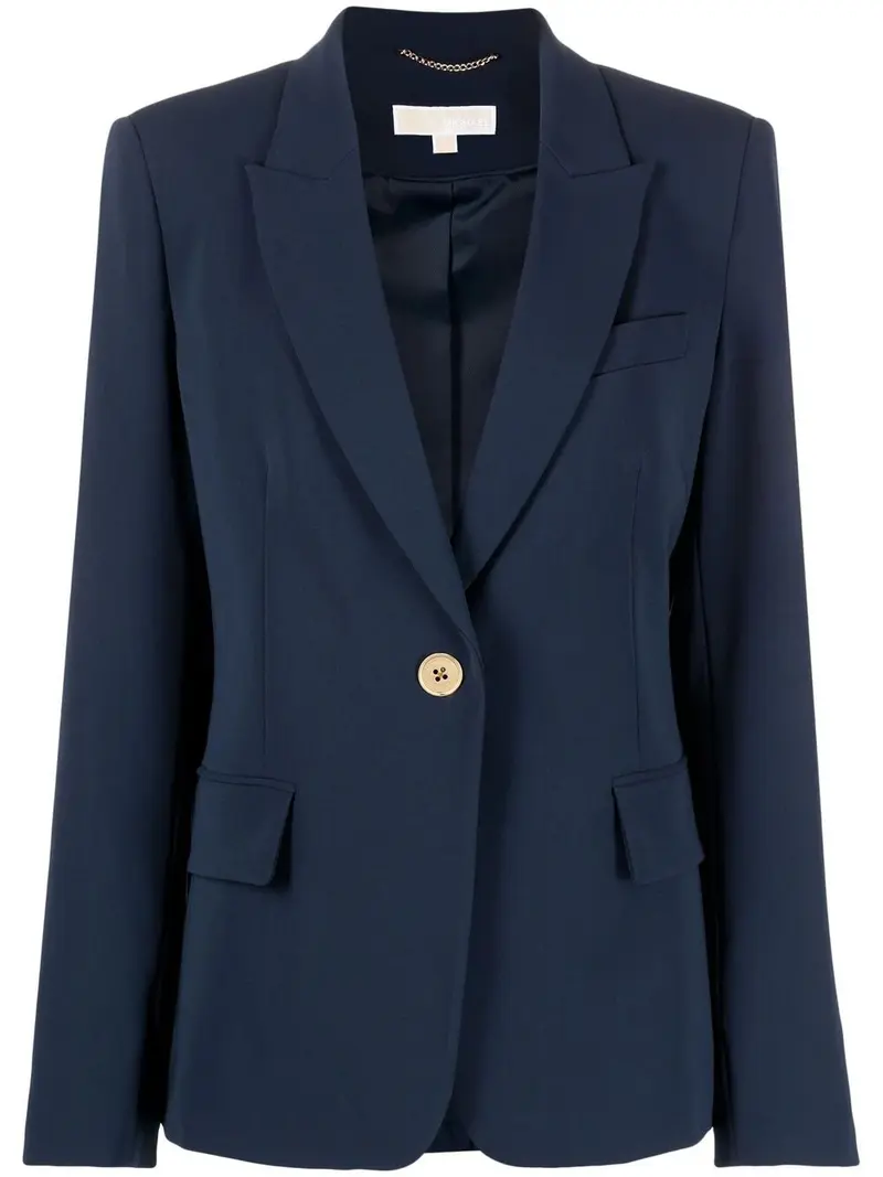 Blå Crepe Blazer