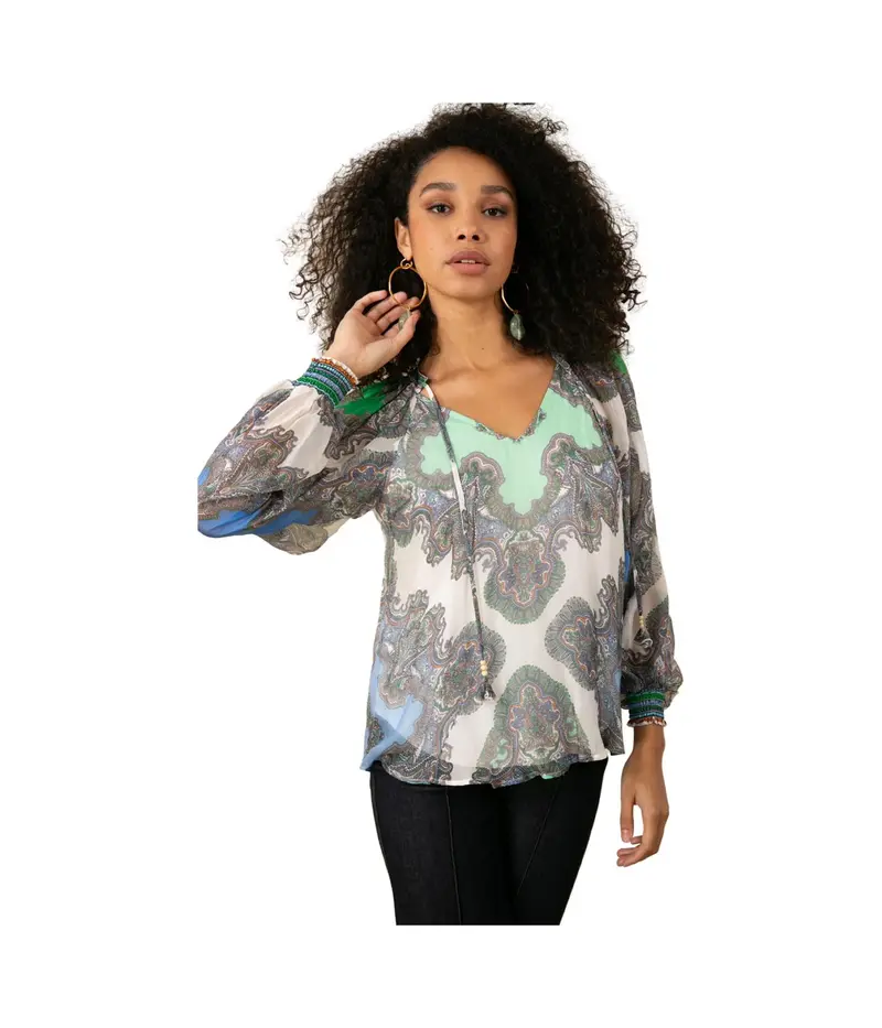 Blå Willa Blouse