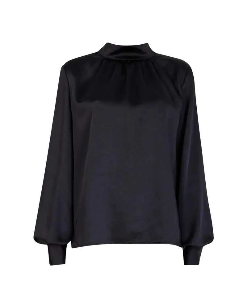 Black Bertine Satin
