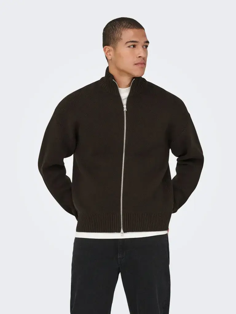 Blake Cardigan - Coffee Bean