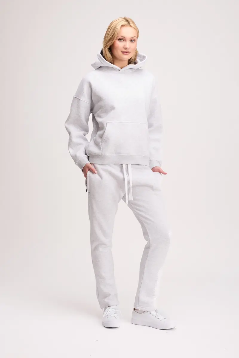 Boxed Hoodie Light Grey