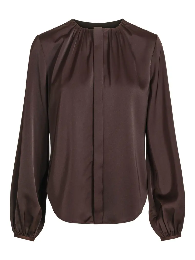 Brun Pleat Blouse