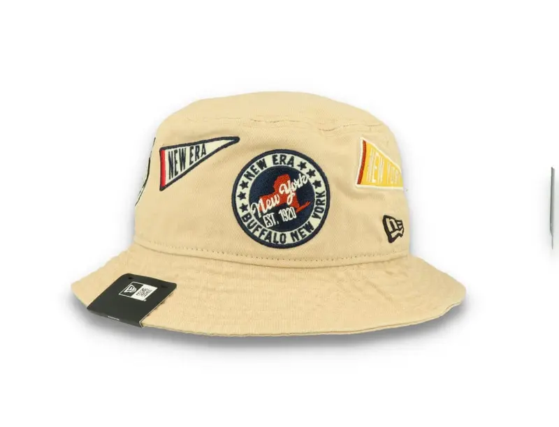 Bucket Hat All Over Patch New Era  Beige