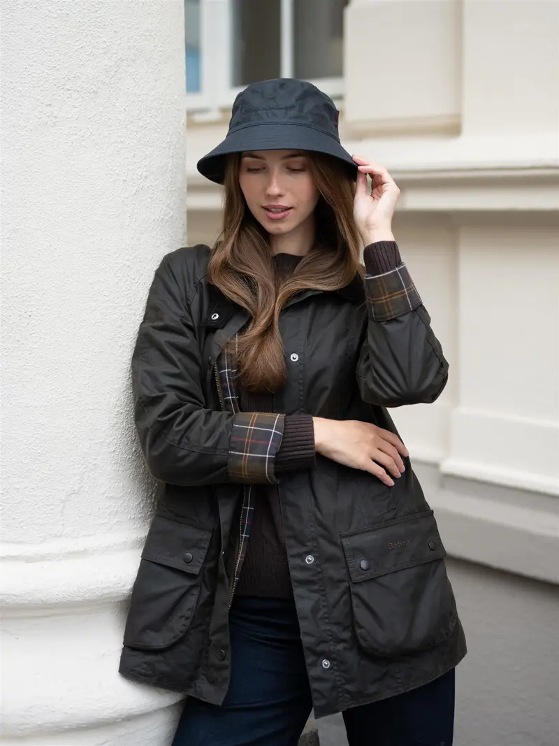 Classic Beadnell Wax Jacket Olive
