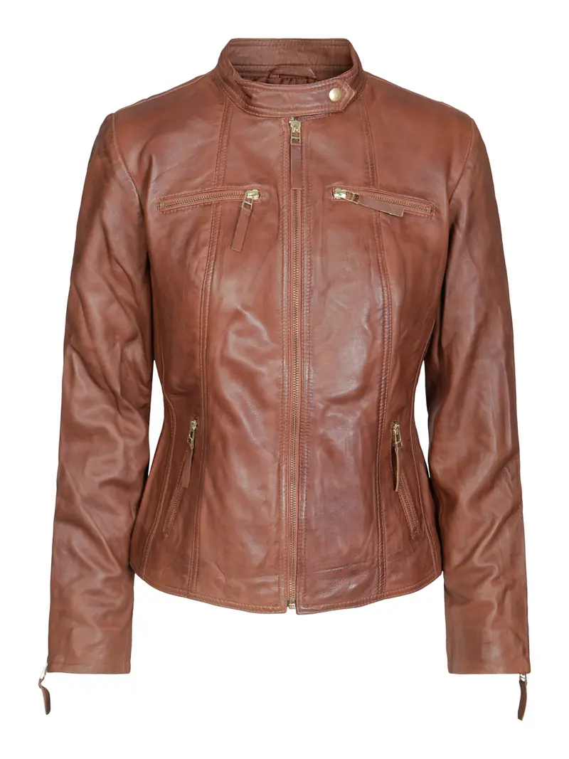 Cognac Leather Jacket