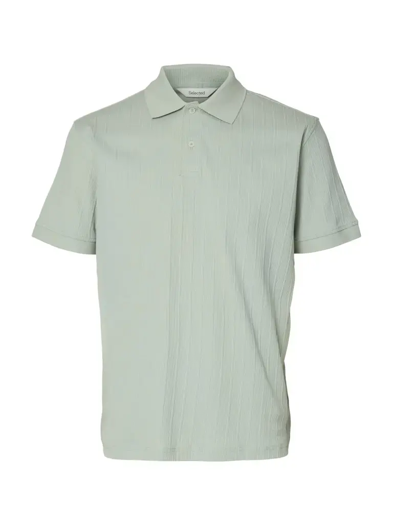 Cole Rib Polo - Aqua Gray
