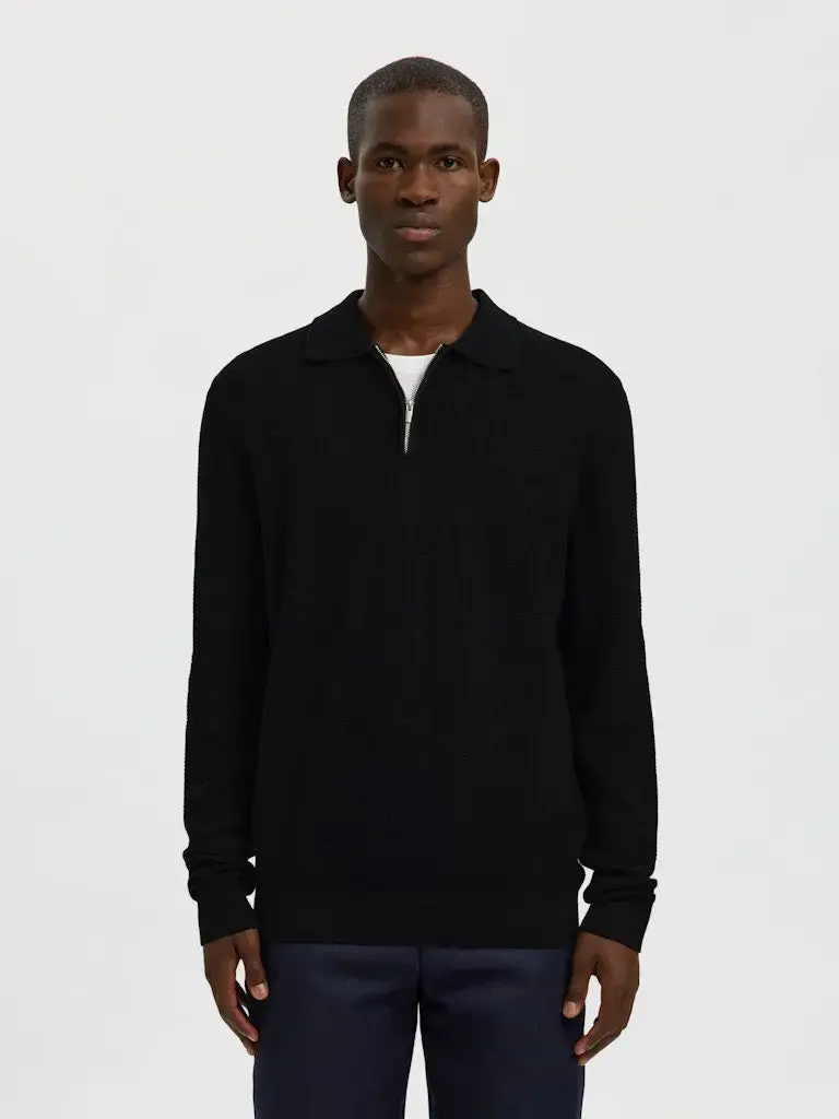 Cran Zip Polo - Black