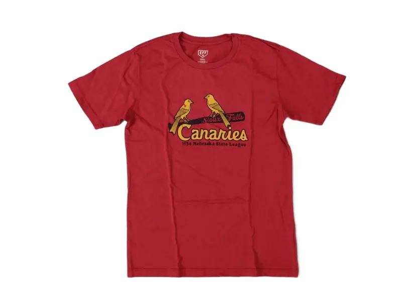 Ebbets Tee Sioux Falls Canaries Red