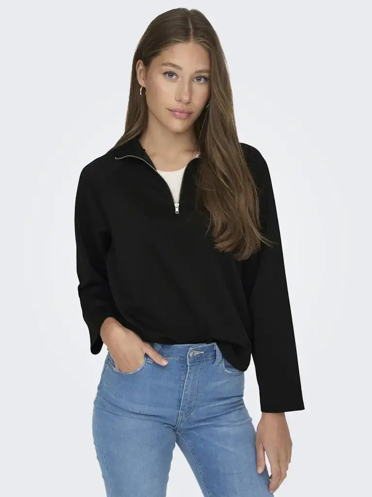 Eldora Half Zip Sweat Genser - Black