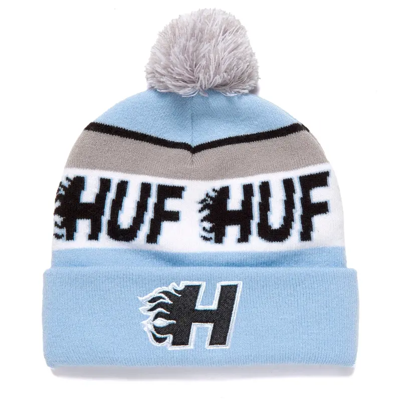 Enforcer Pom Beanie Light Blue