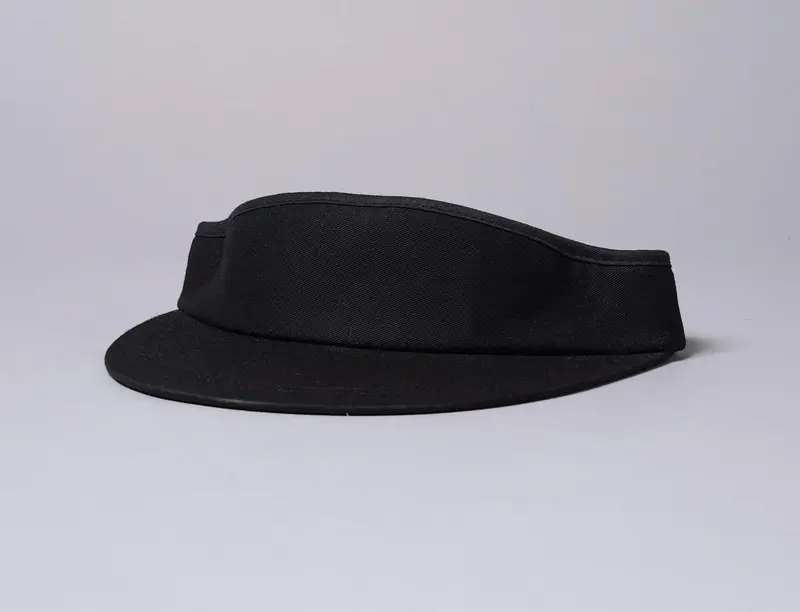 Flat Round Visor Cap 8051 Black