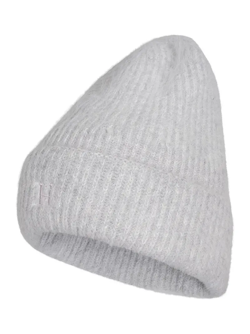 Grå melert Angora beanie