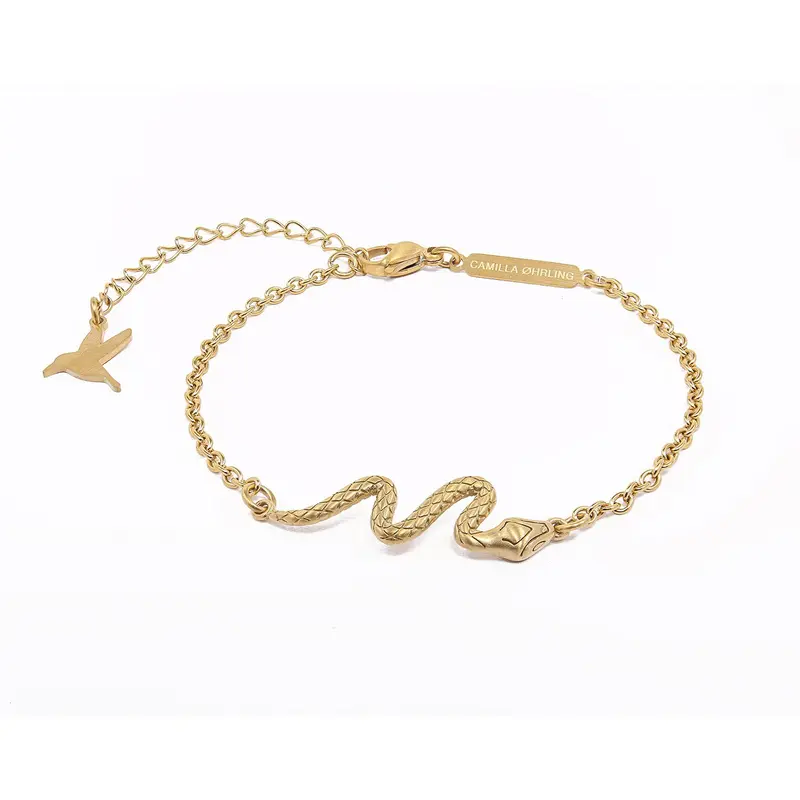 Gull Snake armbånd