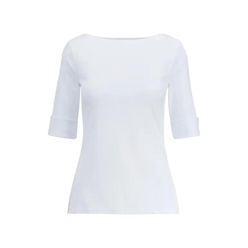 Hvit Boatneck Top
