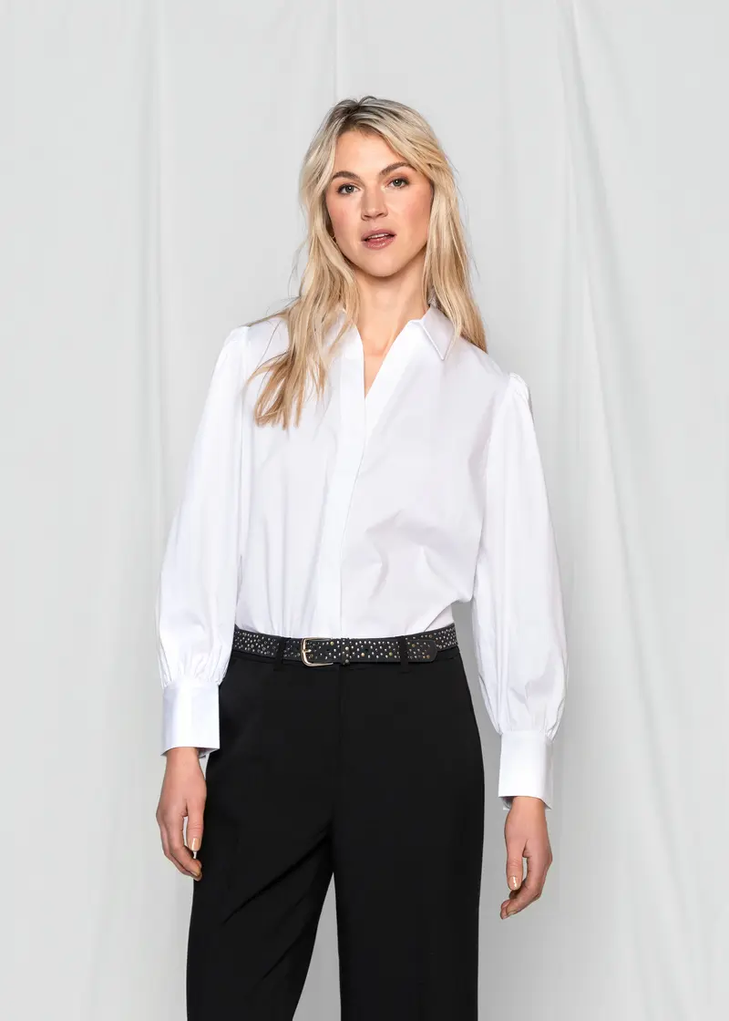 Inez hvit bluse