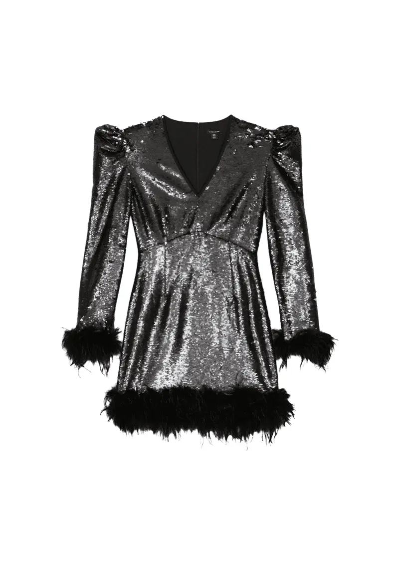 KAREN MILLEN - Feather & Sequin Mini