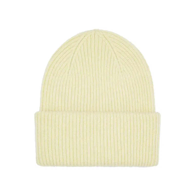 Merino Wool Hat Soft Yellow
