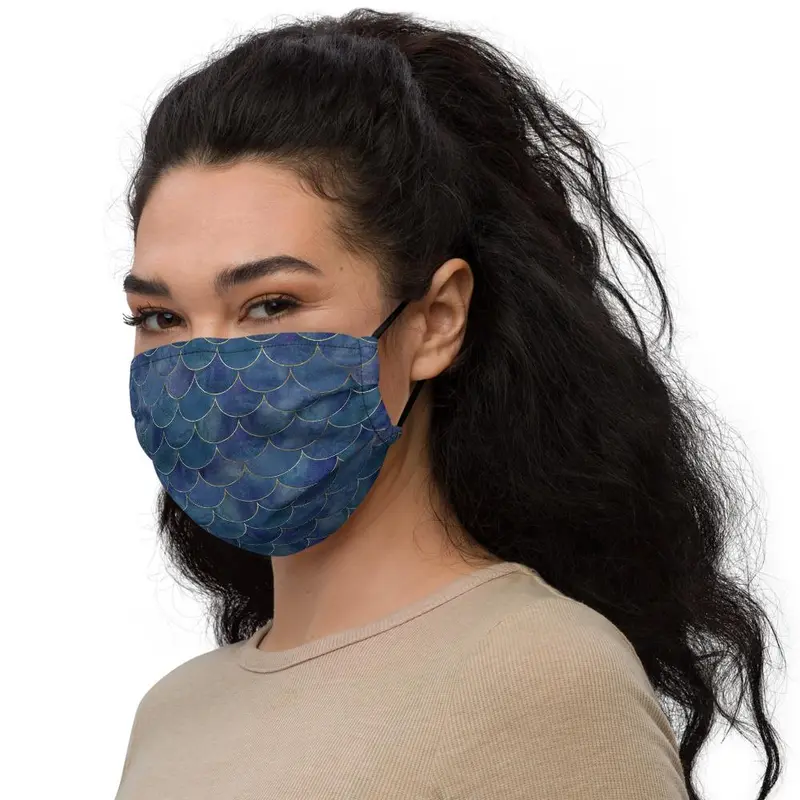 Mermaid scale face mask