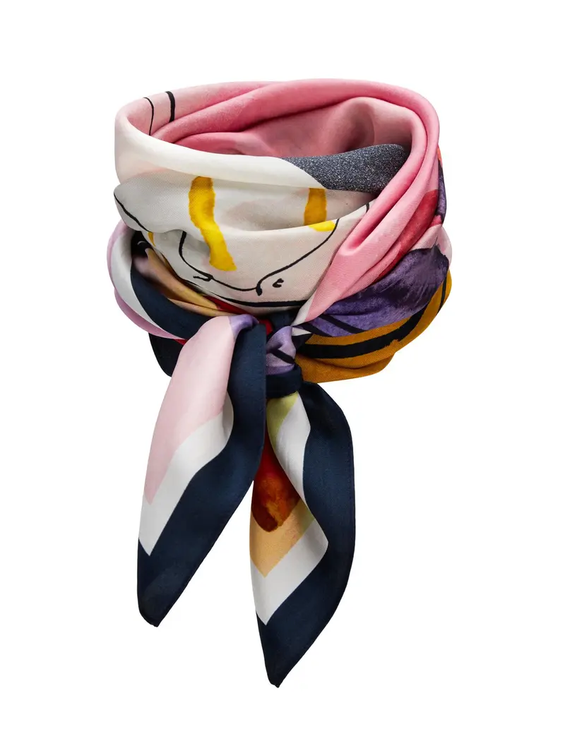 Multi Summertime Silk Scarf