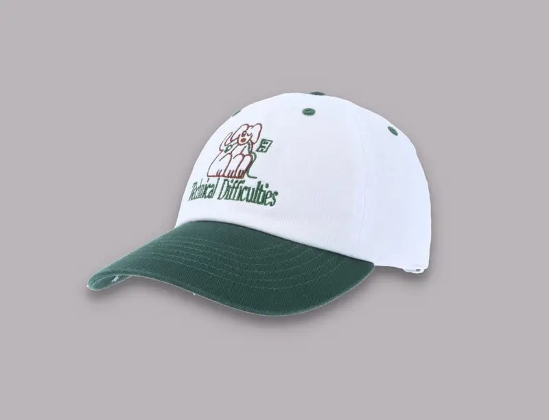 Playdude Technical Difficulties Cap White/Green