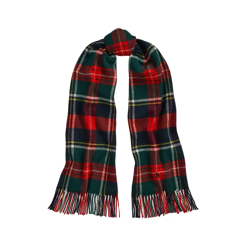 Red Plaid Twill Scarf