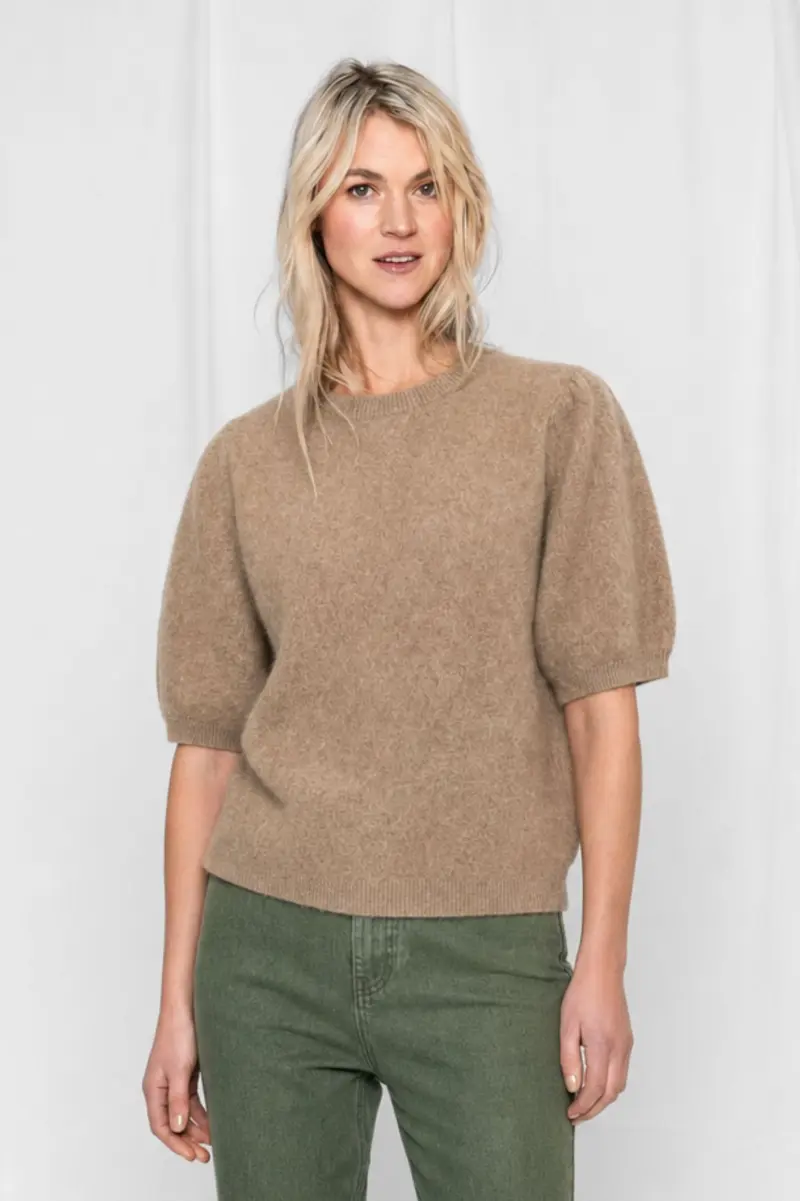 Rikke børstet ull genser
