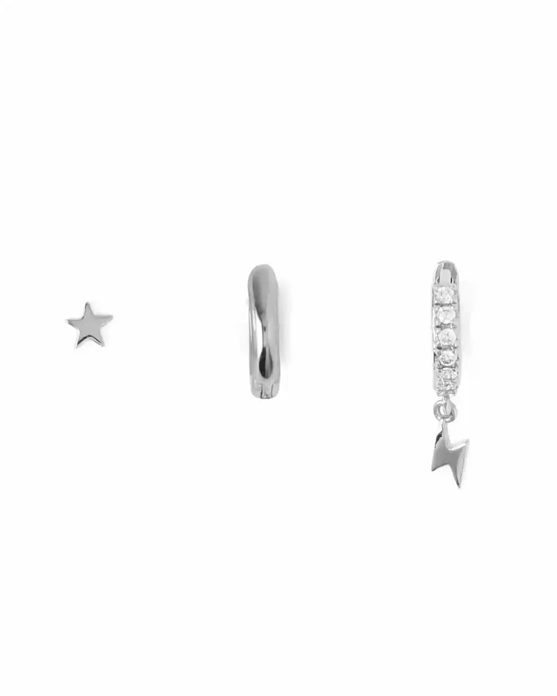 Sølv Star Ear pary