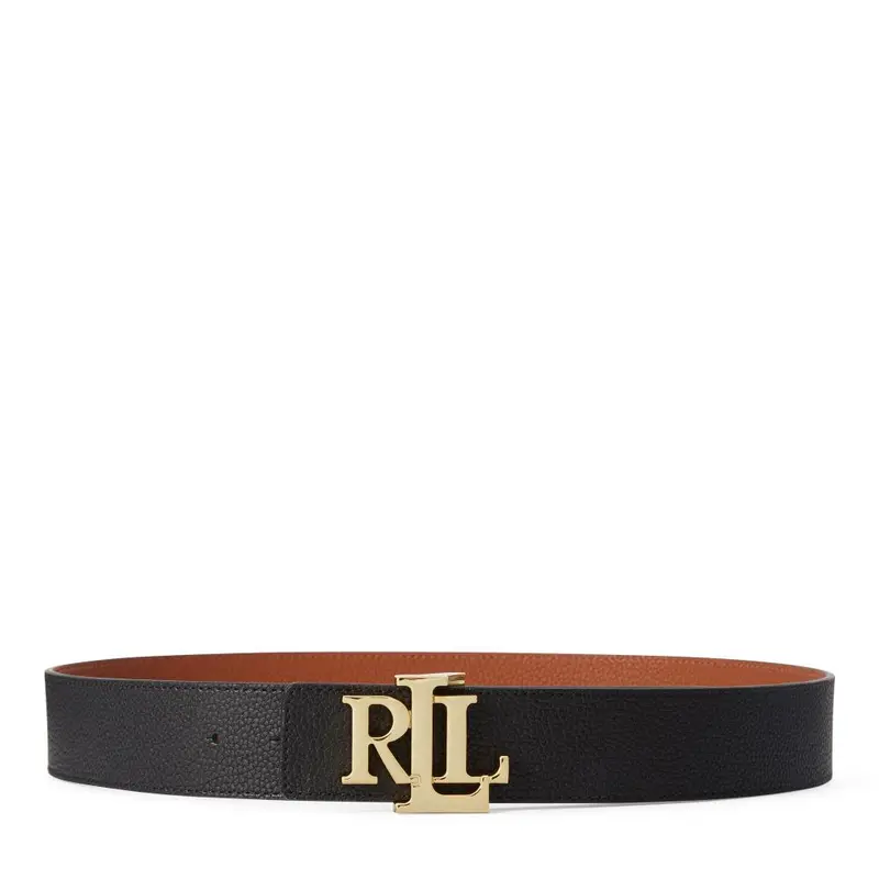 Sort/Cognac Reversible belte