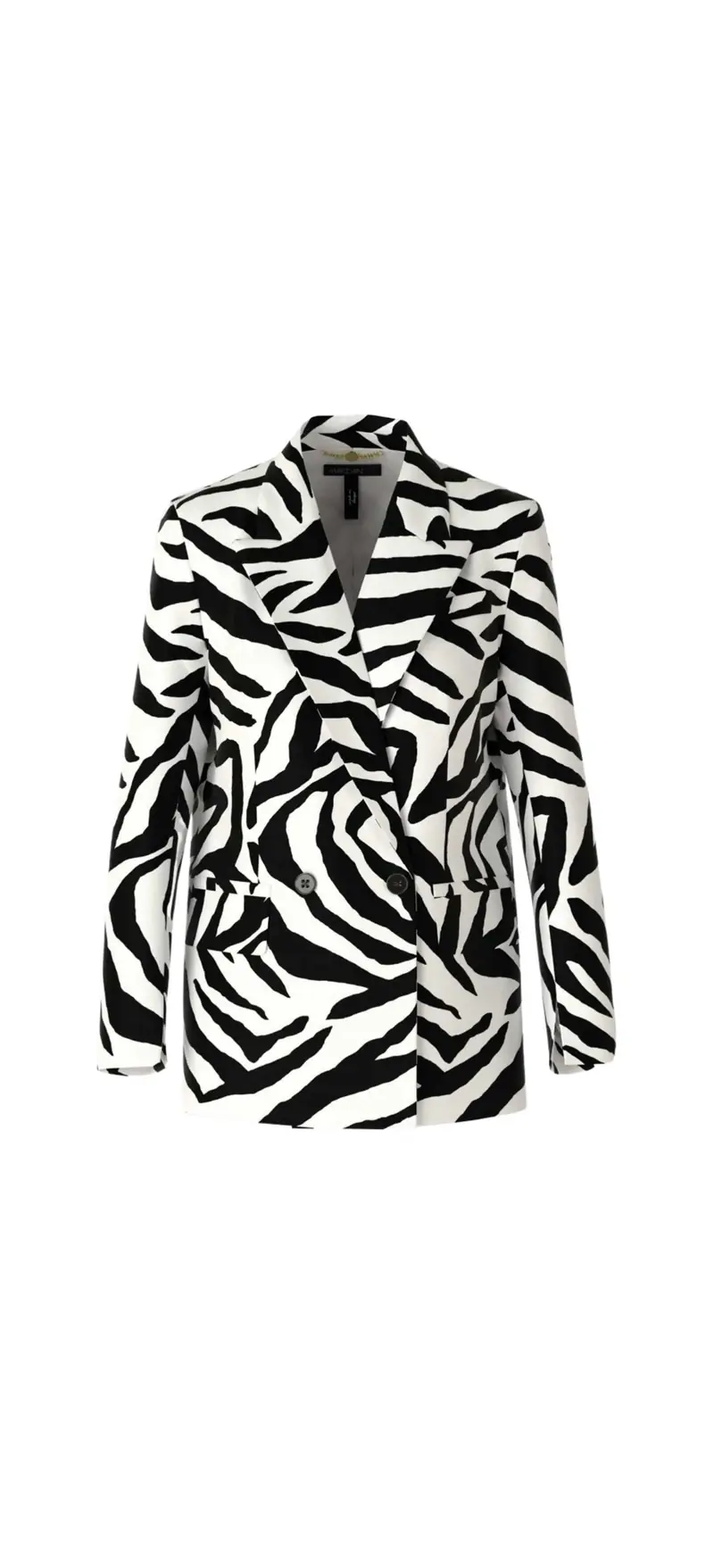 Sort(hvit Zebra Blazer