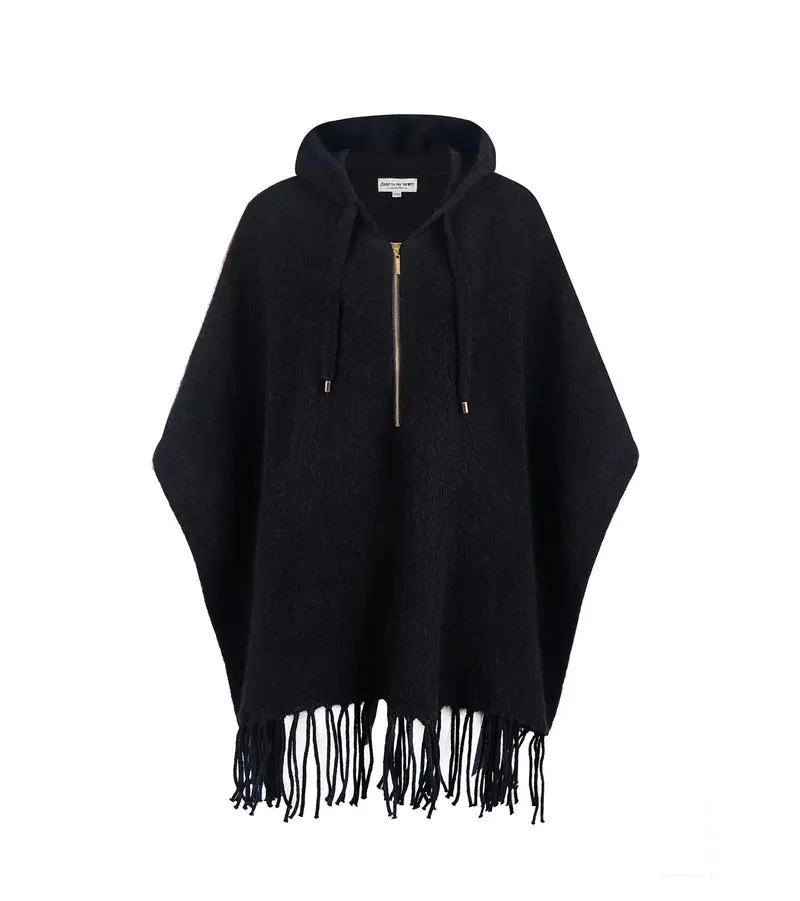 Sort Ilse poncho