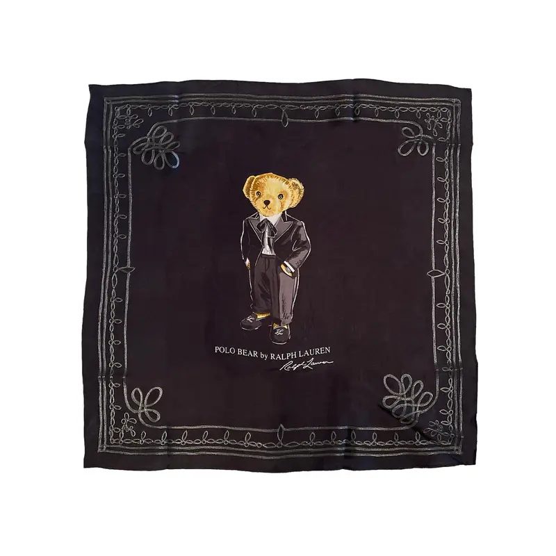 Sort Polo Bear Silk Scarf