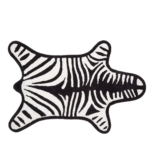 Sort Zebra Bathmat reversible
