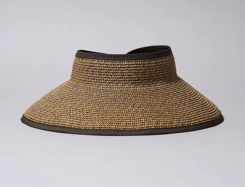 Sun Visor Hat Roll Up Brown