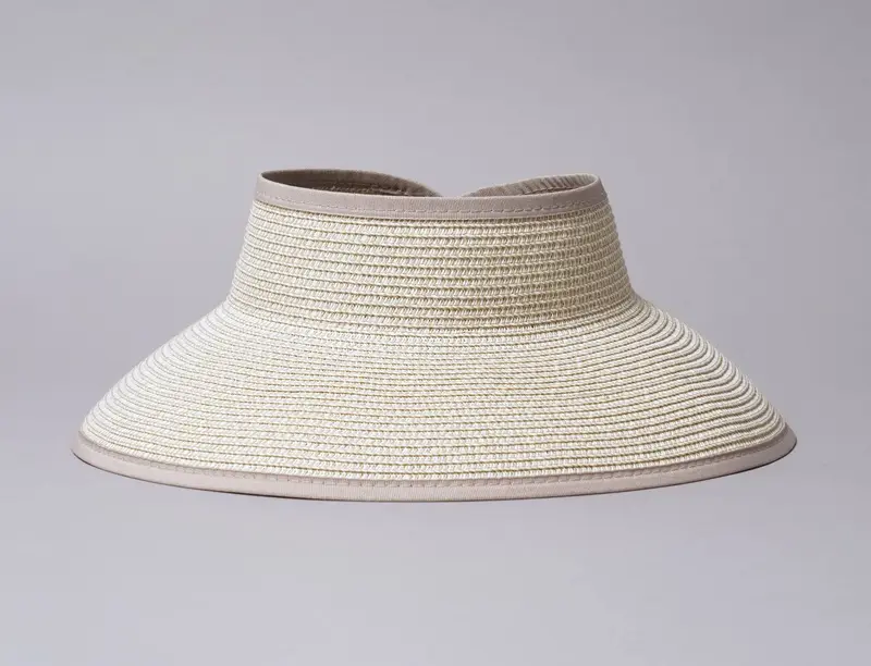 Sun Visor Hat Roll Up Ivory