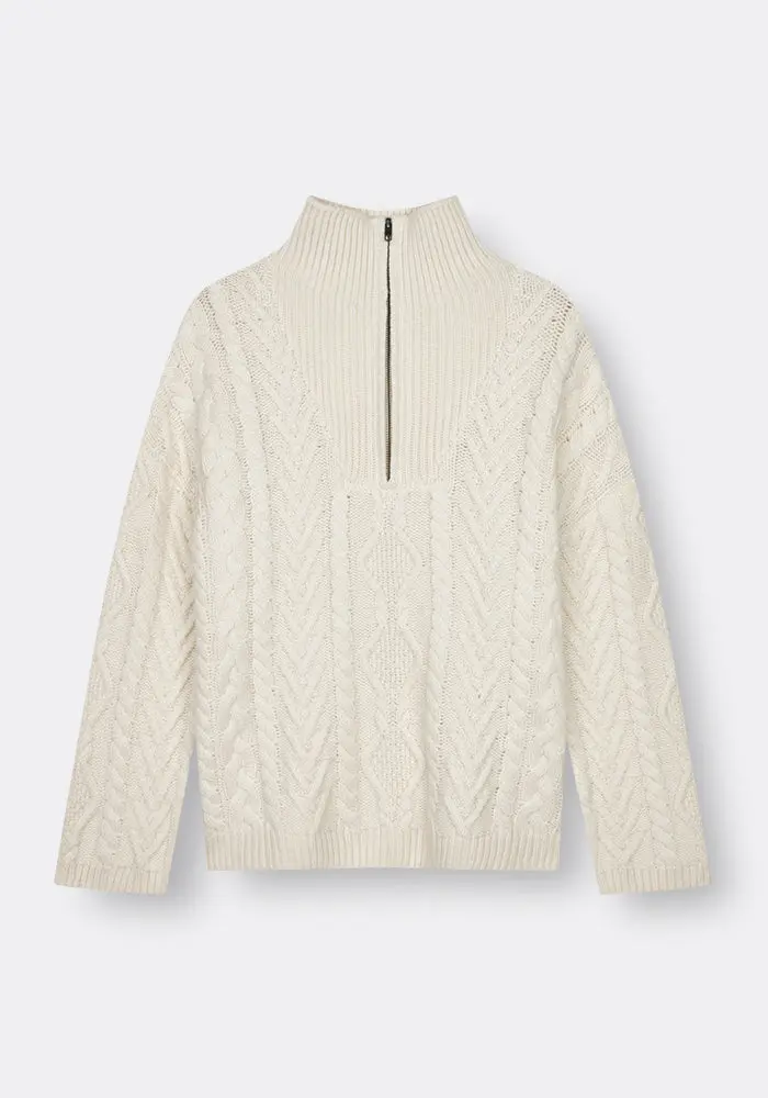 THE CABLE KNIT - ECO WHITE