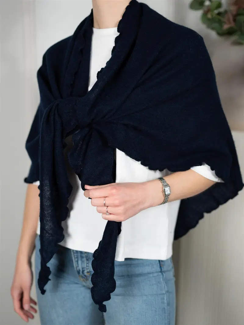 Triangle Scarf Navy