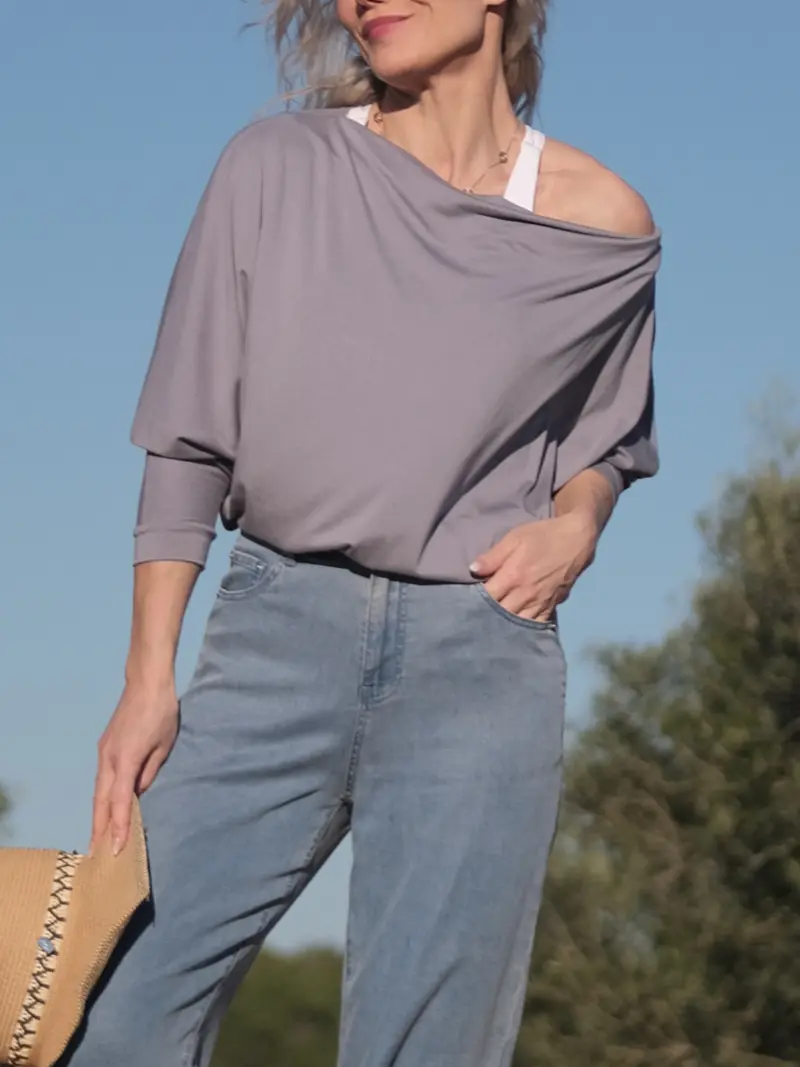 Wave sweater Dusty Blue